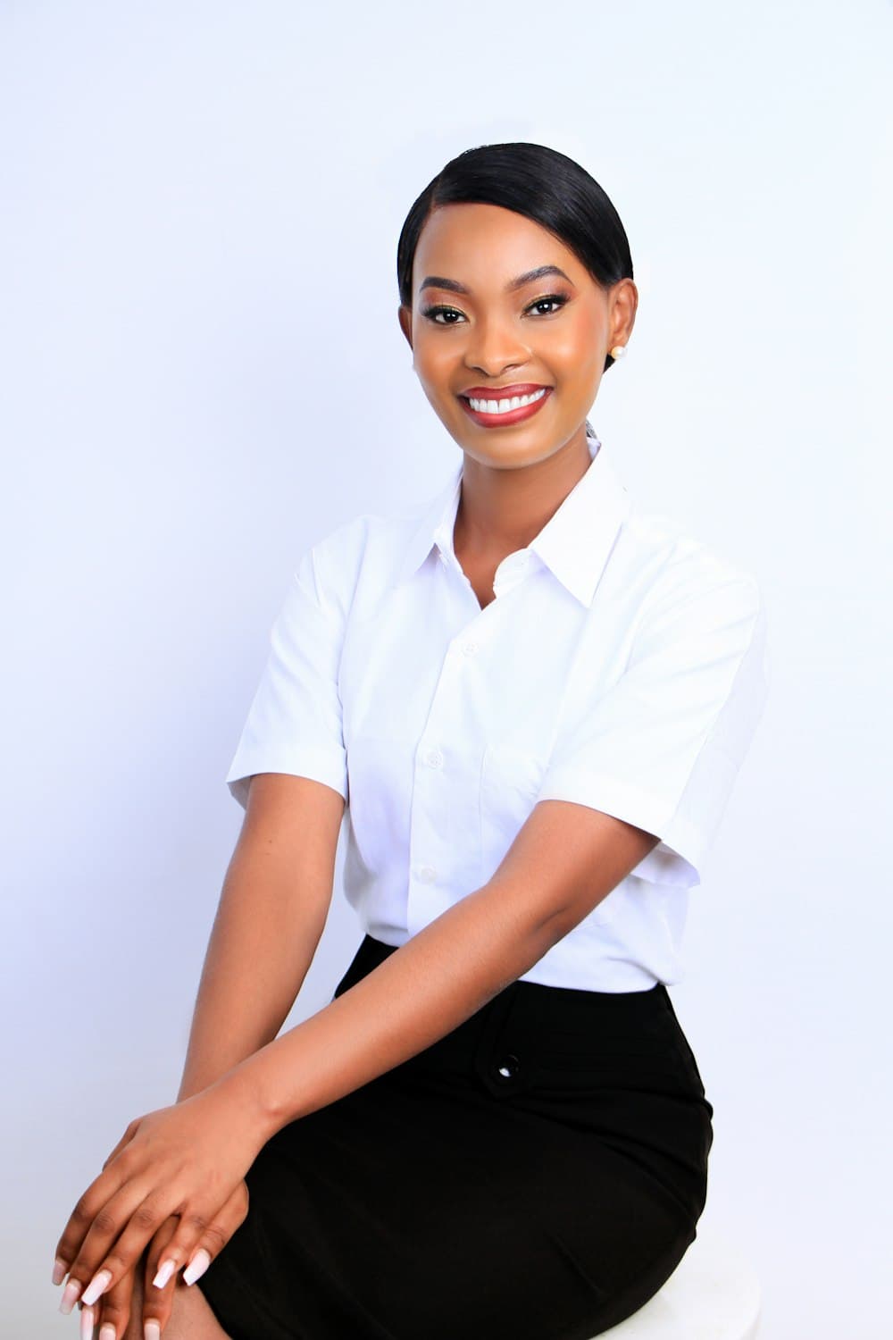 A smiling professional ready for her next opportunity